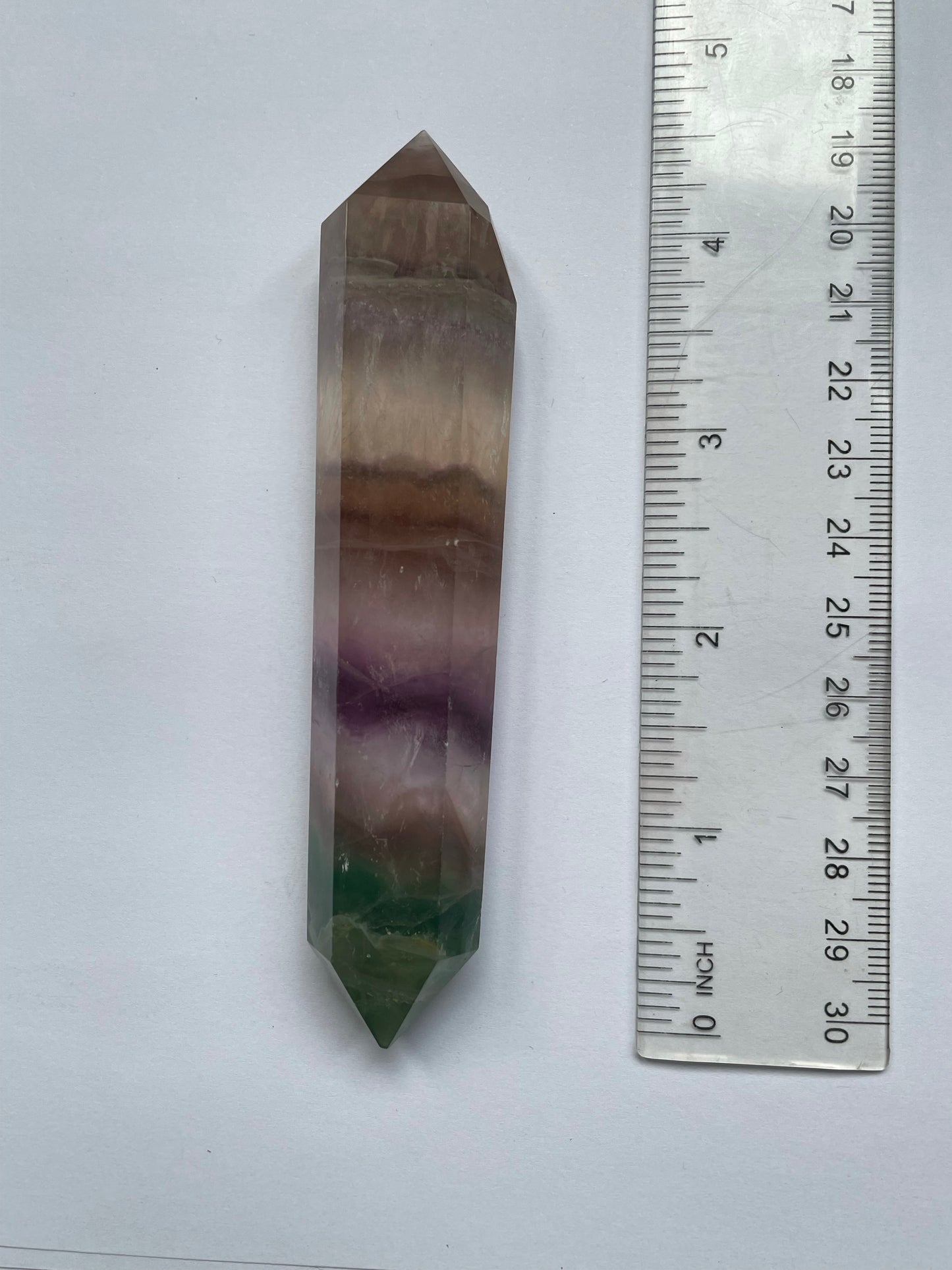 Rainbow Fluorite Gemstone Crystal Double Terminated Point (2)