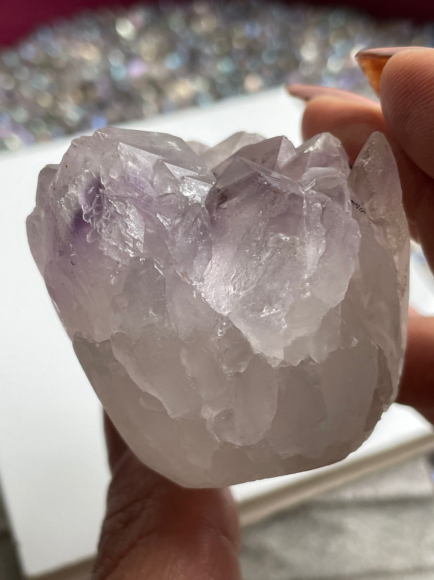 Amethyst Crystal Gemstone Mini Hedgehog Cluster (D)