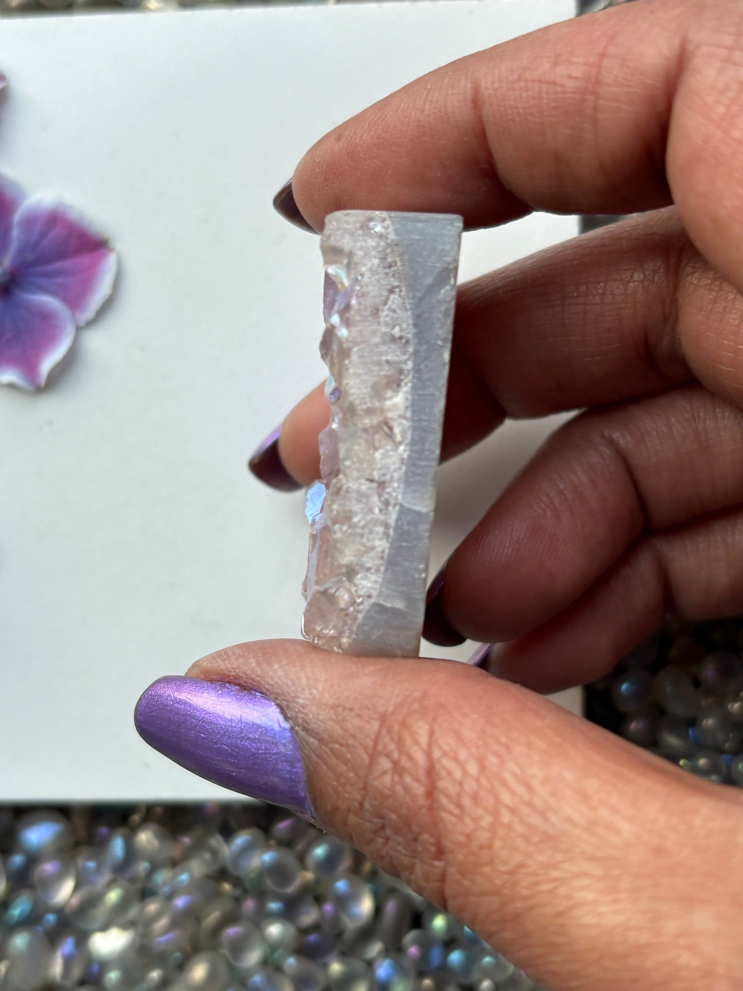 Aura Amethyst Crystal Gemstone Rectangular Cluster (3)