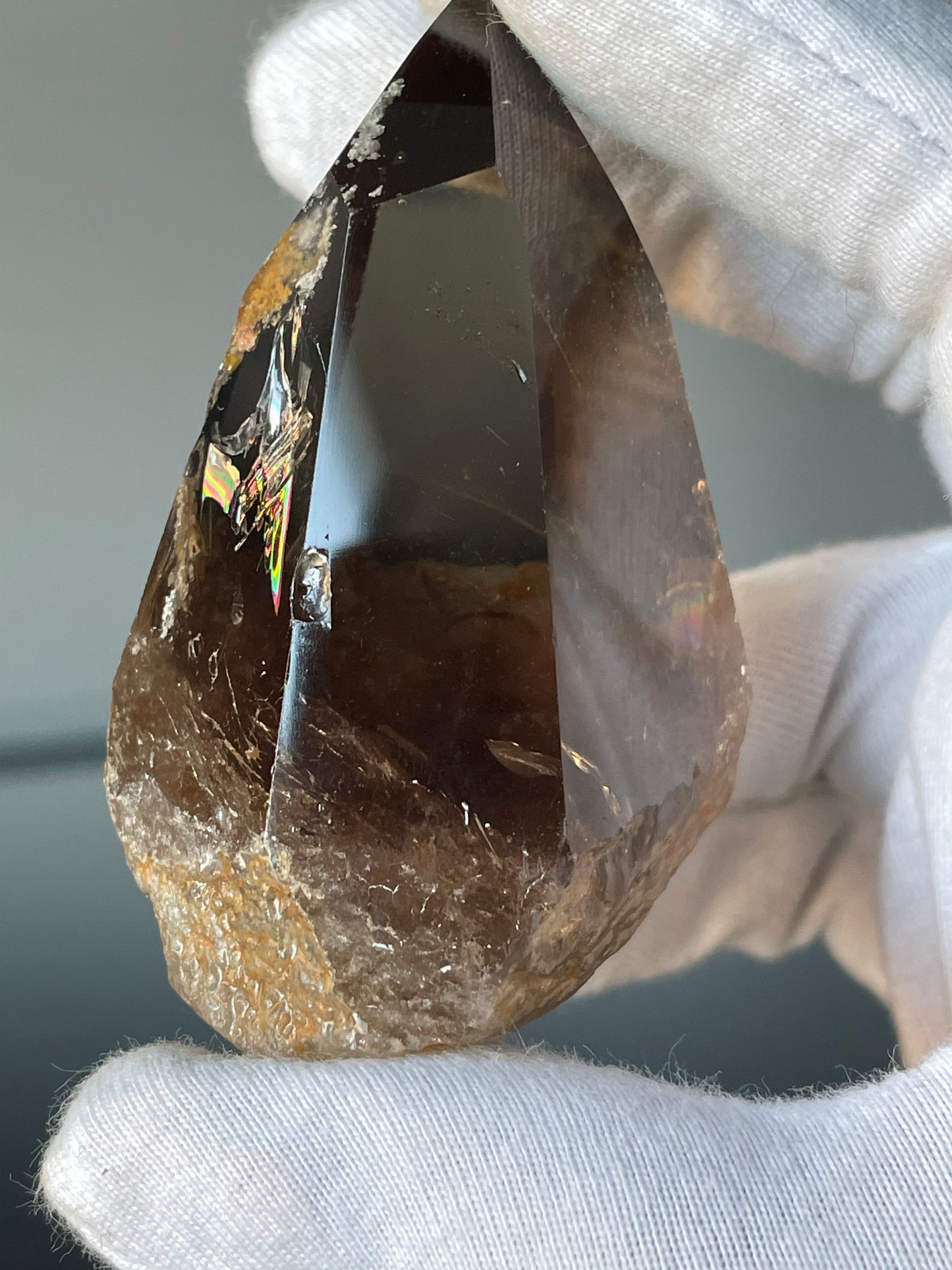 Smoky Garden Quartz Crystal Gemstone Tower Point