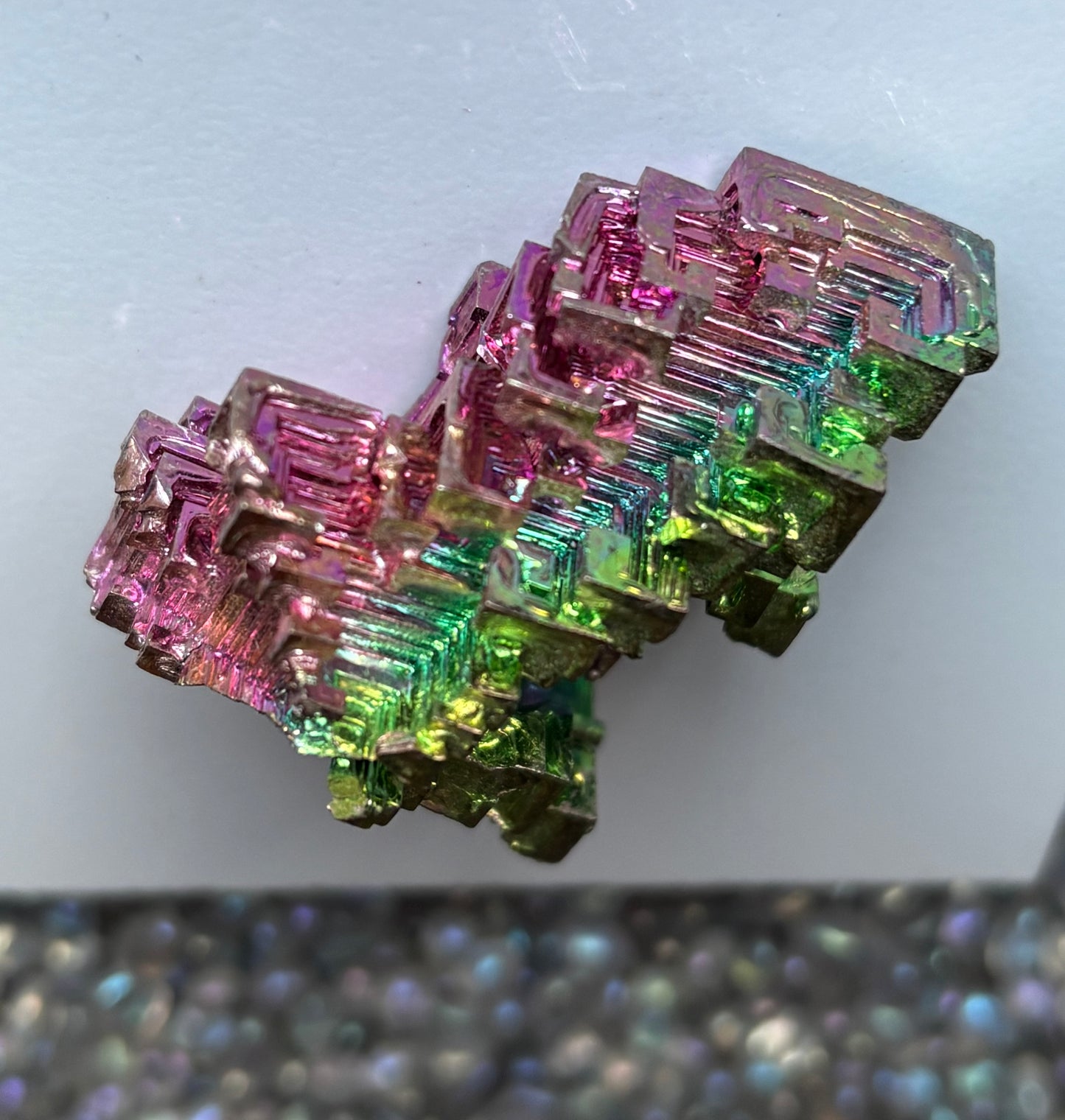 Watermelon Bismuth Specimen Crystal Metal Art - Large