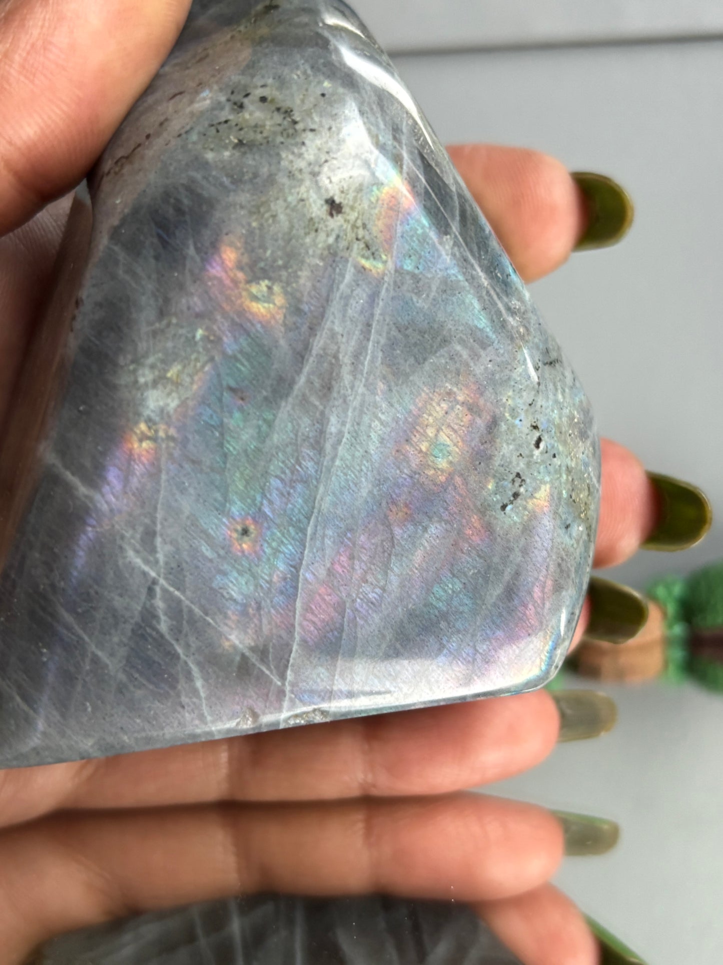 Labradorite Crystal Gemstone Cut Base Freeform (M)