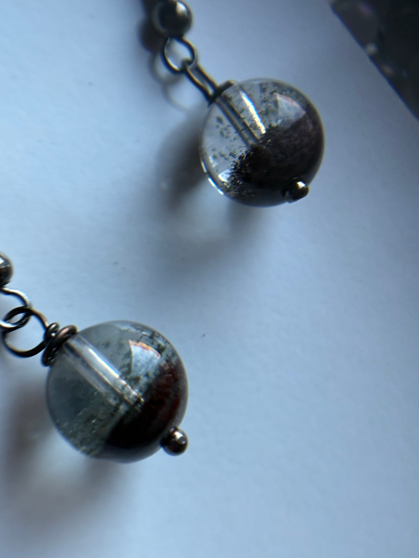 Garden Quartz Crystal Gemstone Dainty Earrings