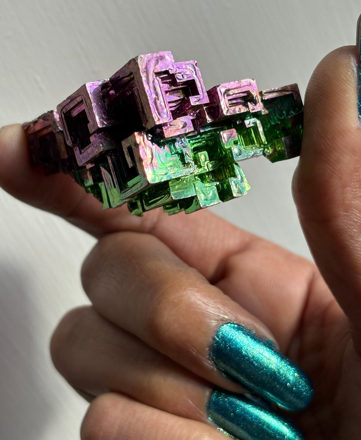 Watermelon Bismuth Specimen Crystal Metal Art - Large (Personal)