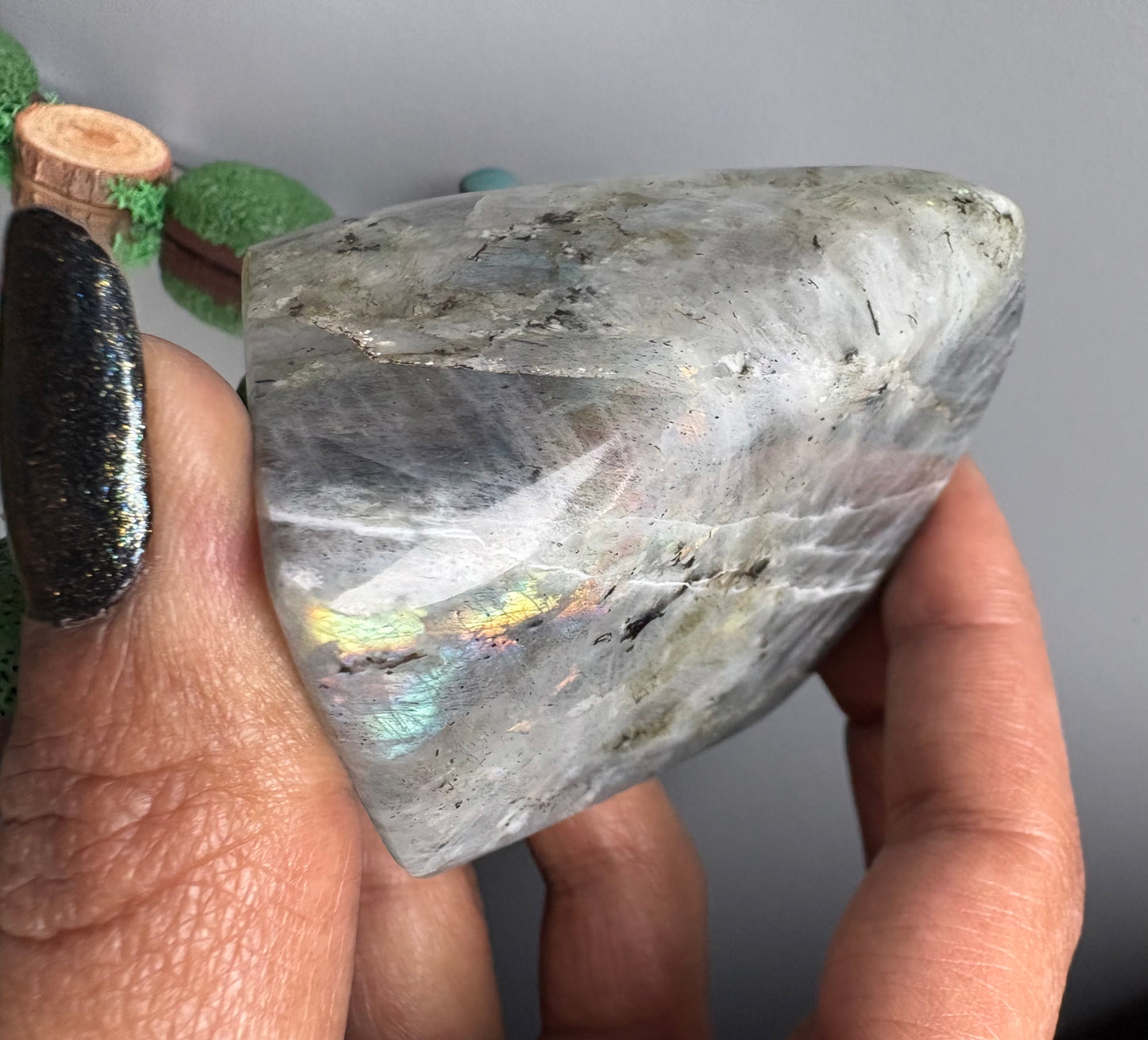 Labradorite Crystal Gemstone Cut Base Freeform (S)