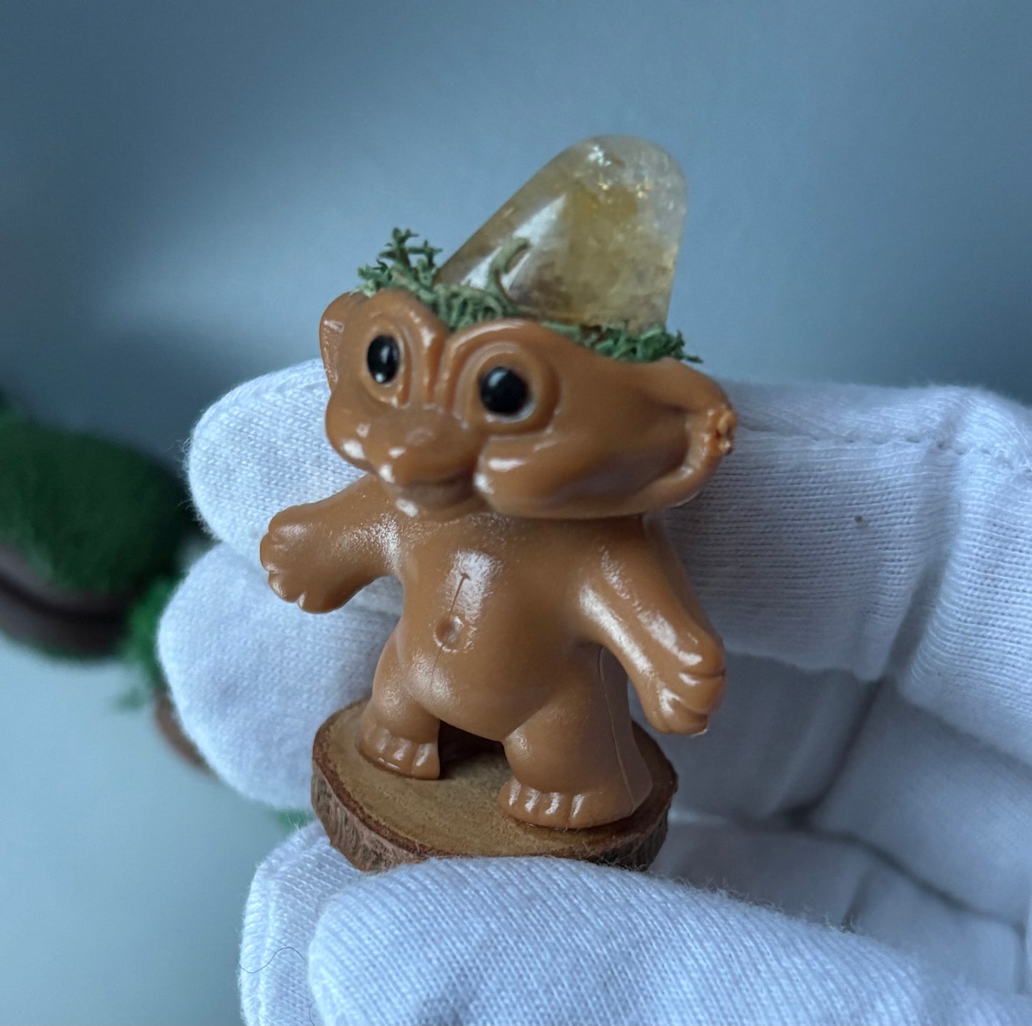 Citrine Crystal Gemstone Troll Gift Set