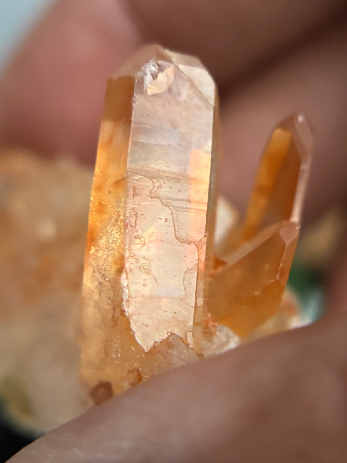 Tangerine Quartz Gemstone Crystal Specimen (1)
