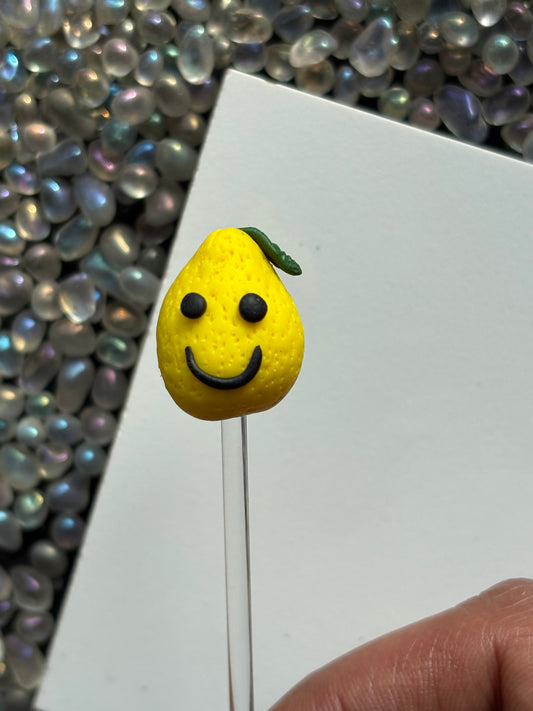 Larry The Lemon Clay Art Plant Pot Buddy