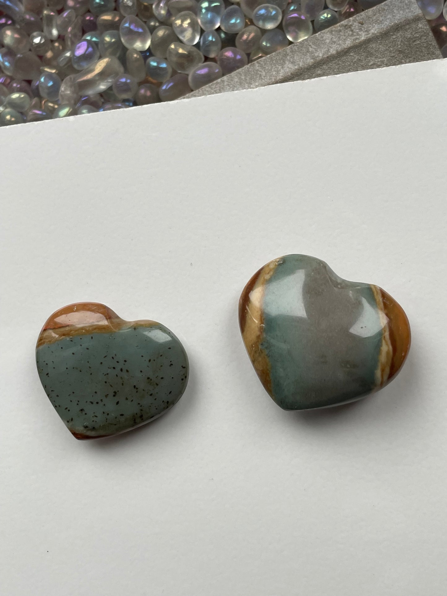 Polychrome Jasper Crystal Gemstone Heart Mini Carving Gift Set (1)