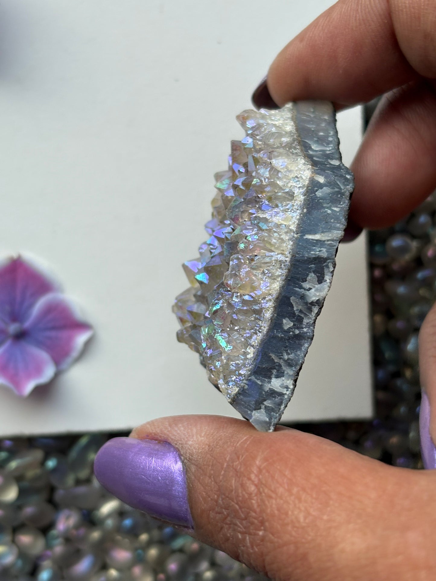 Aura Quartz Crystal Gemstone Cluster Small (3)