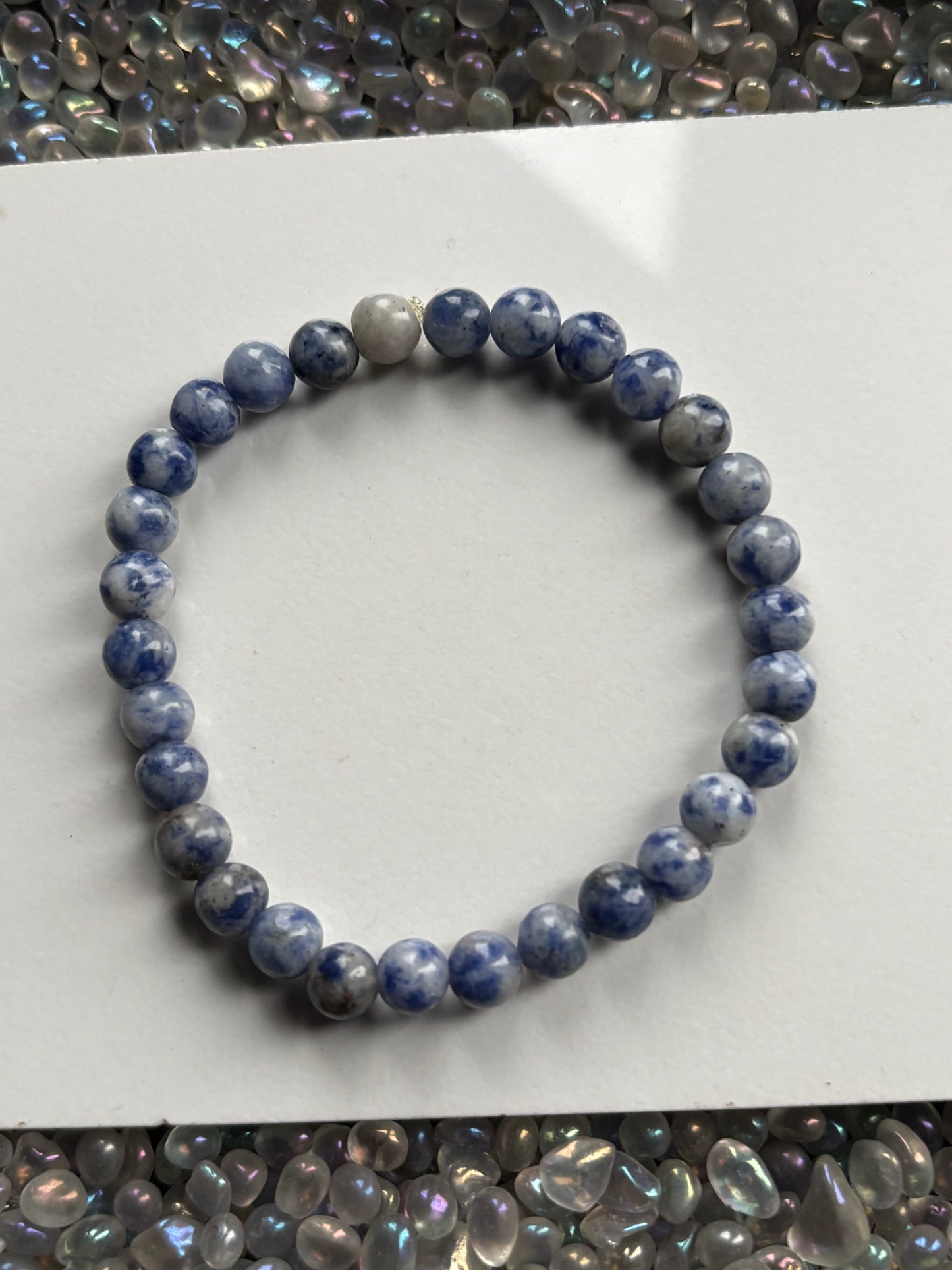 Sodalite Crystal Gemstone Stretch Bracelet