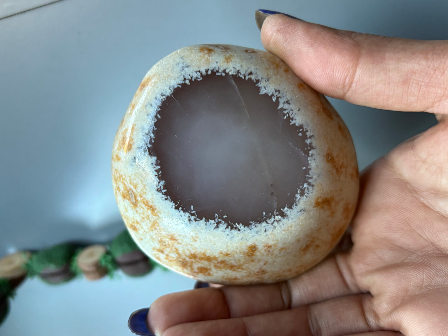 Agate Crystal Gemstone Ring Trinket Bowl Dish - Low