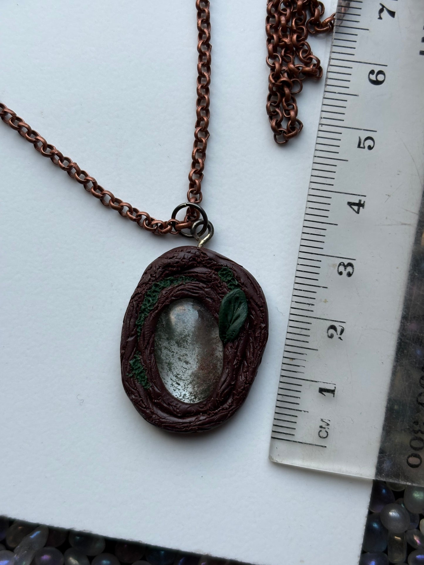 Lodalite Garden Quartz Crystal Gemstone Oval Enchanted Forest Necklace (3)
