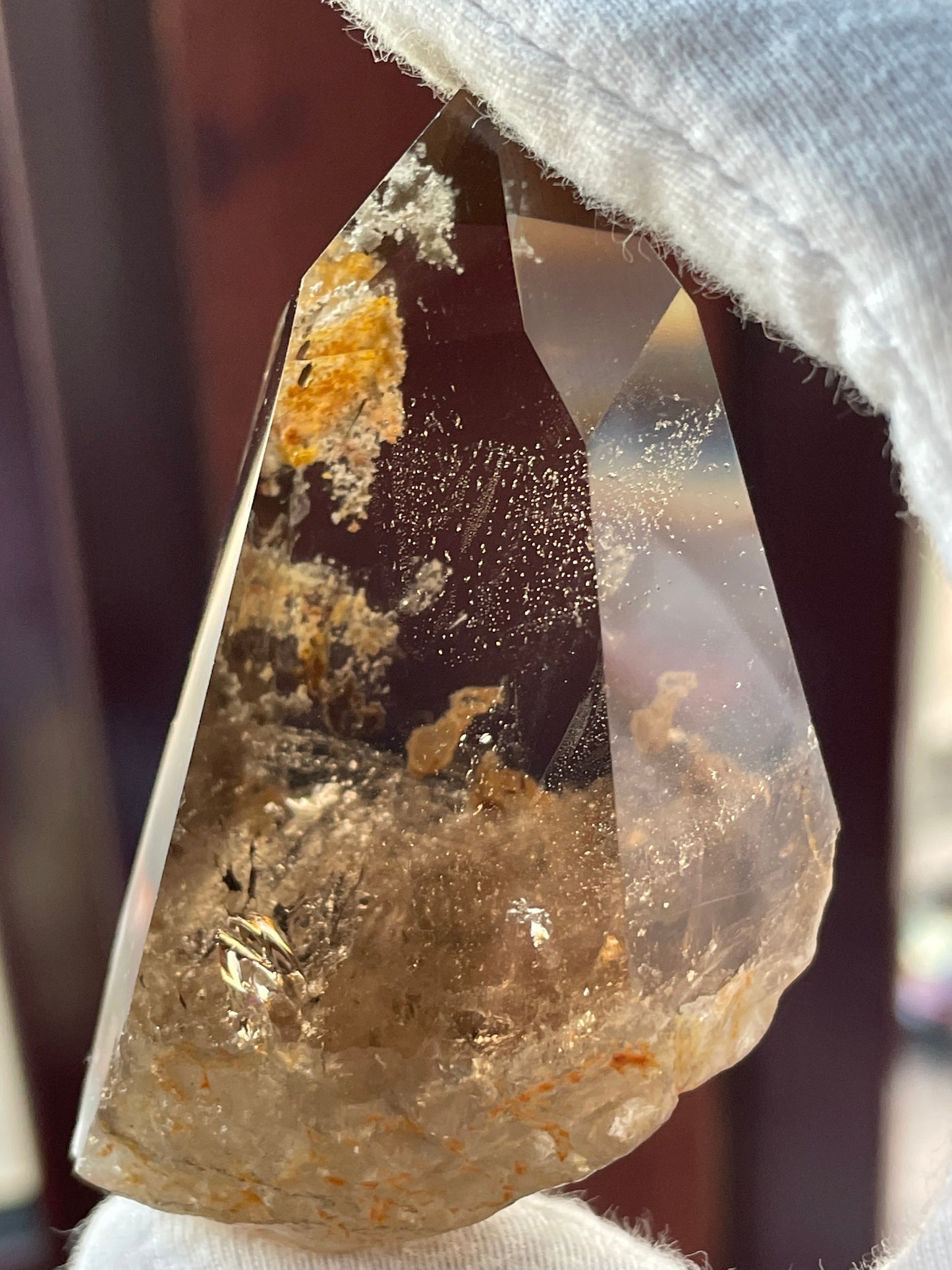 Smoky Garden Quartz Crystal Gemstone Tower Point