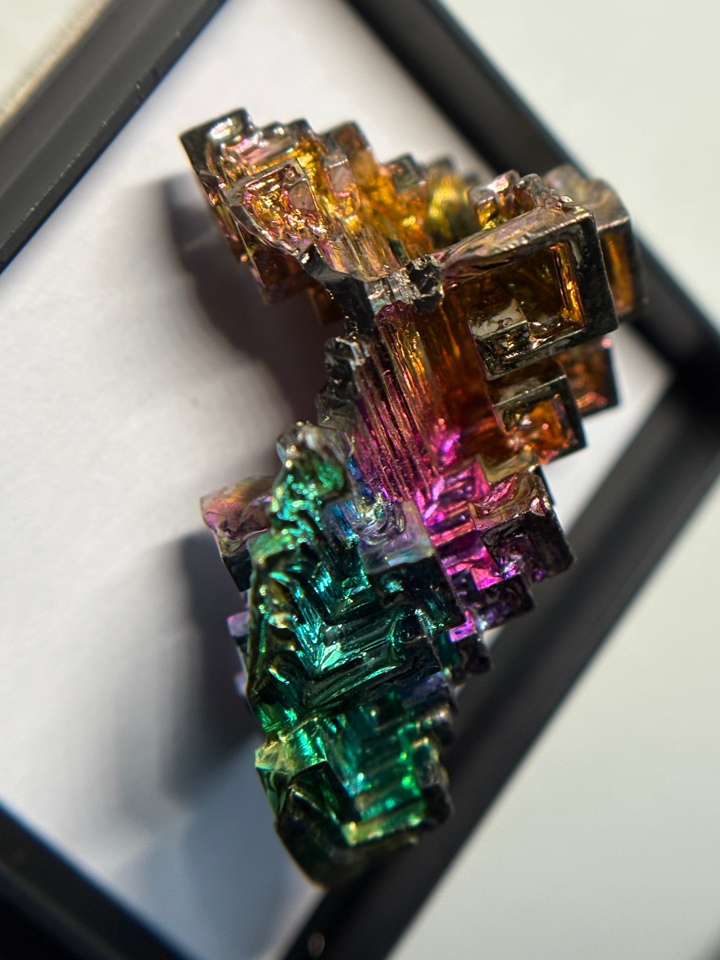 Rainbow Bismuth Crystal Specimen Metal Art S (4)