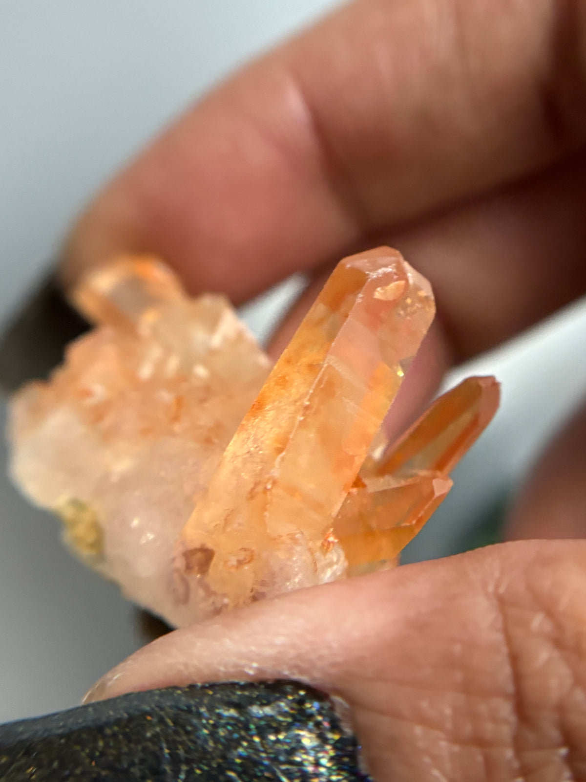 Tangerine Quartz Gemstone Crystal Specimen (1)