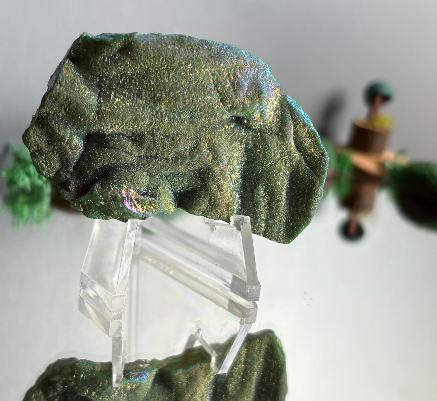 Green Aura Druzy Chalcedony Crystal Gemstone - Galaxy Slice - no 5