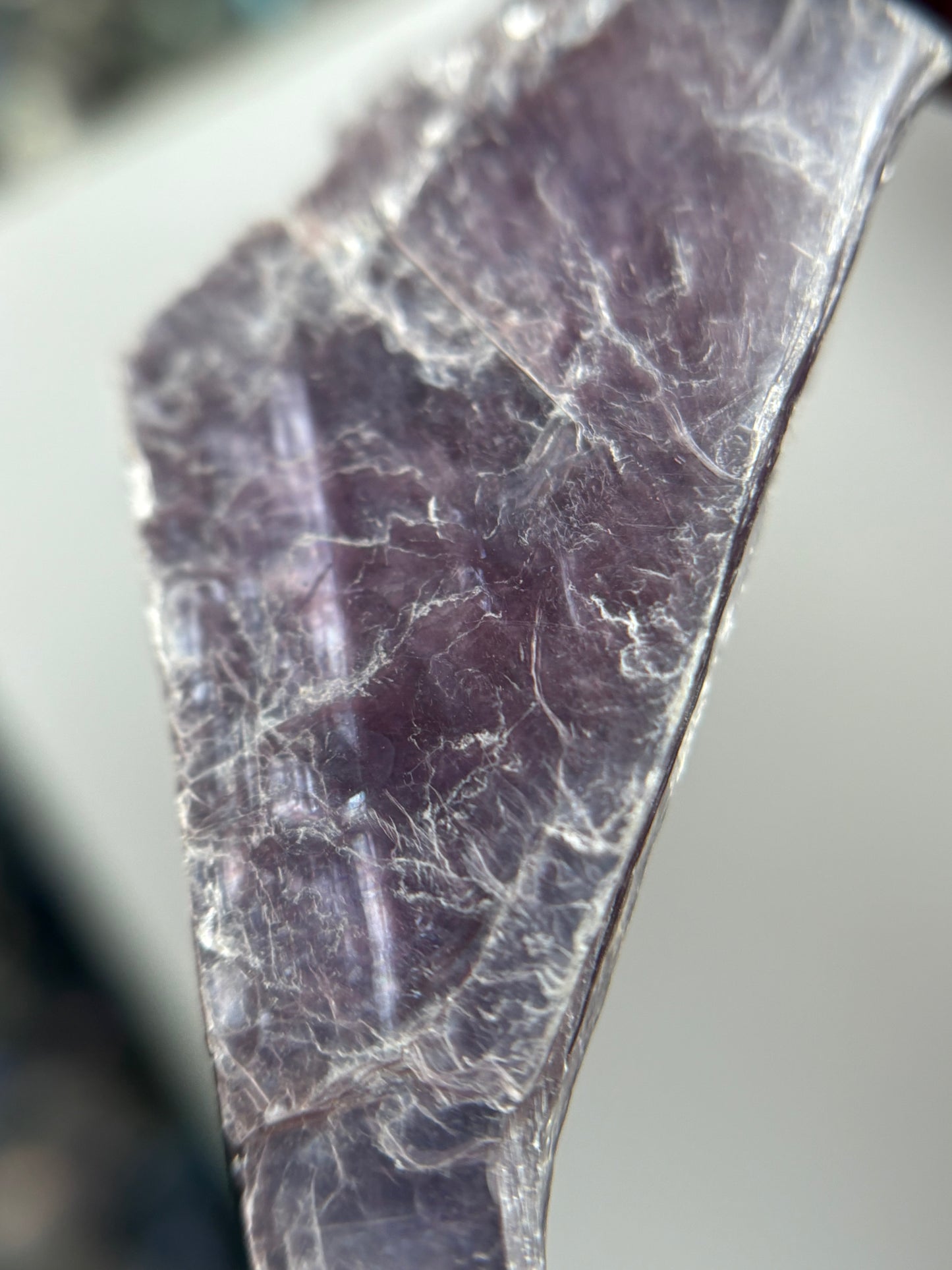 Lepidolite Slice Rough Gemstone Crystal - Small