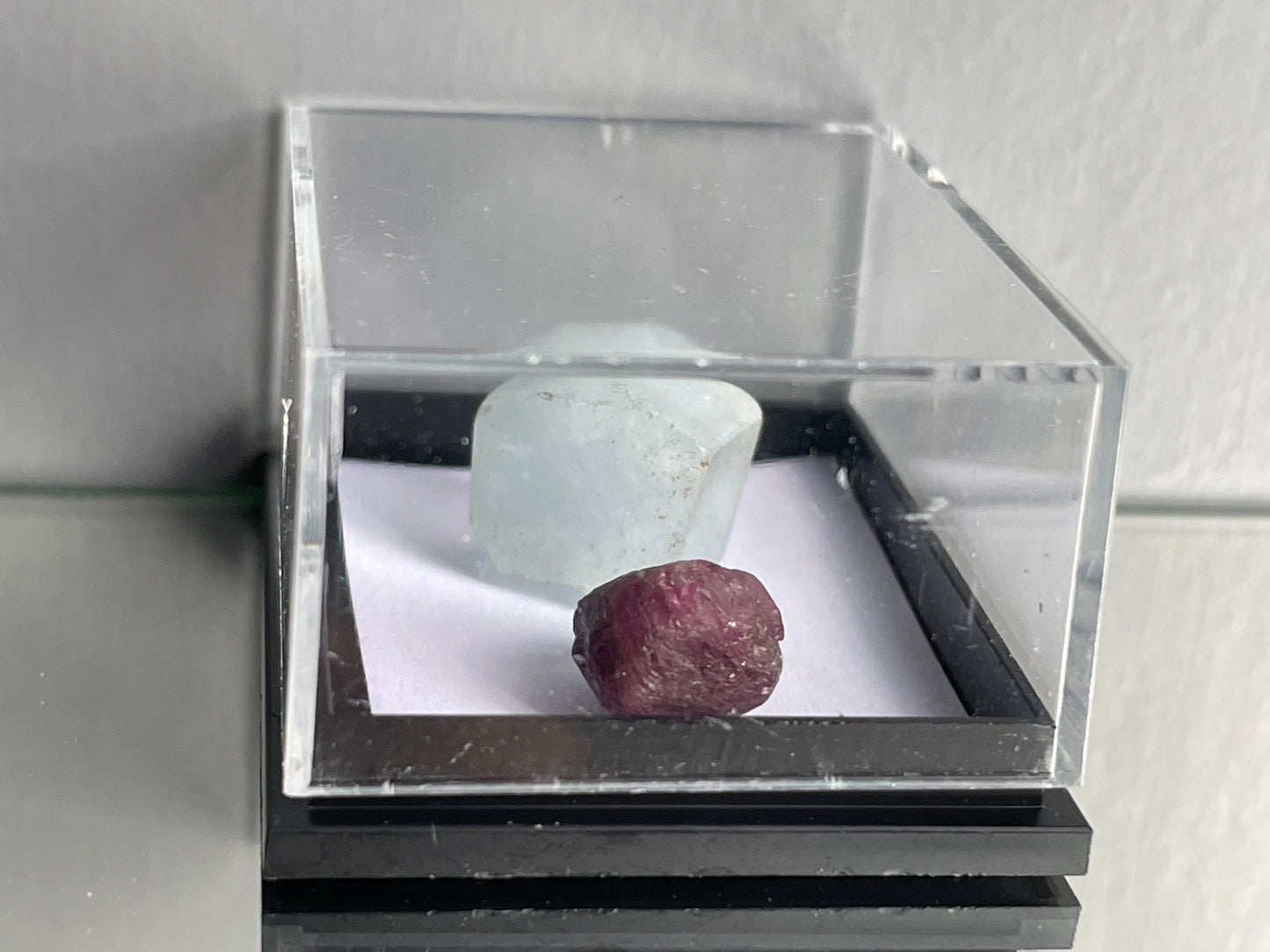 Aquamarine & Ruby Gemstone Crystal Specimen Gift Set