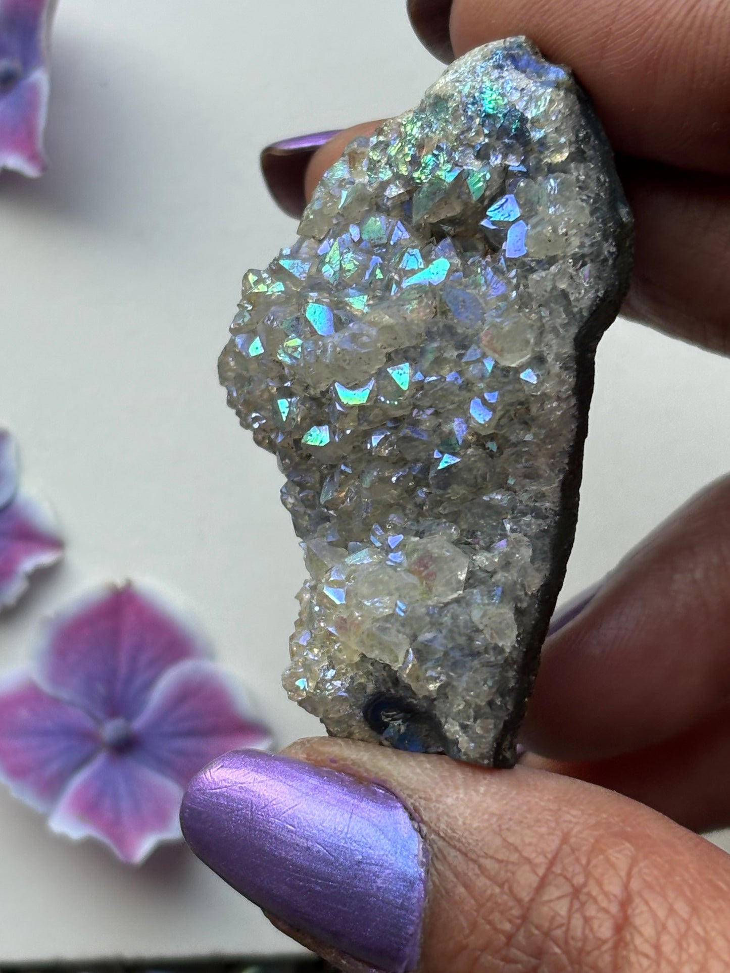 Aura Quartz Crystal Gemstone Cluster Small (1)