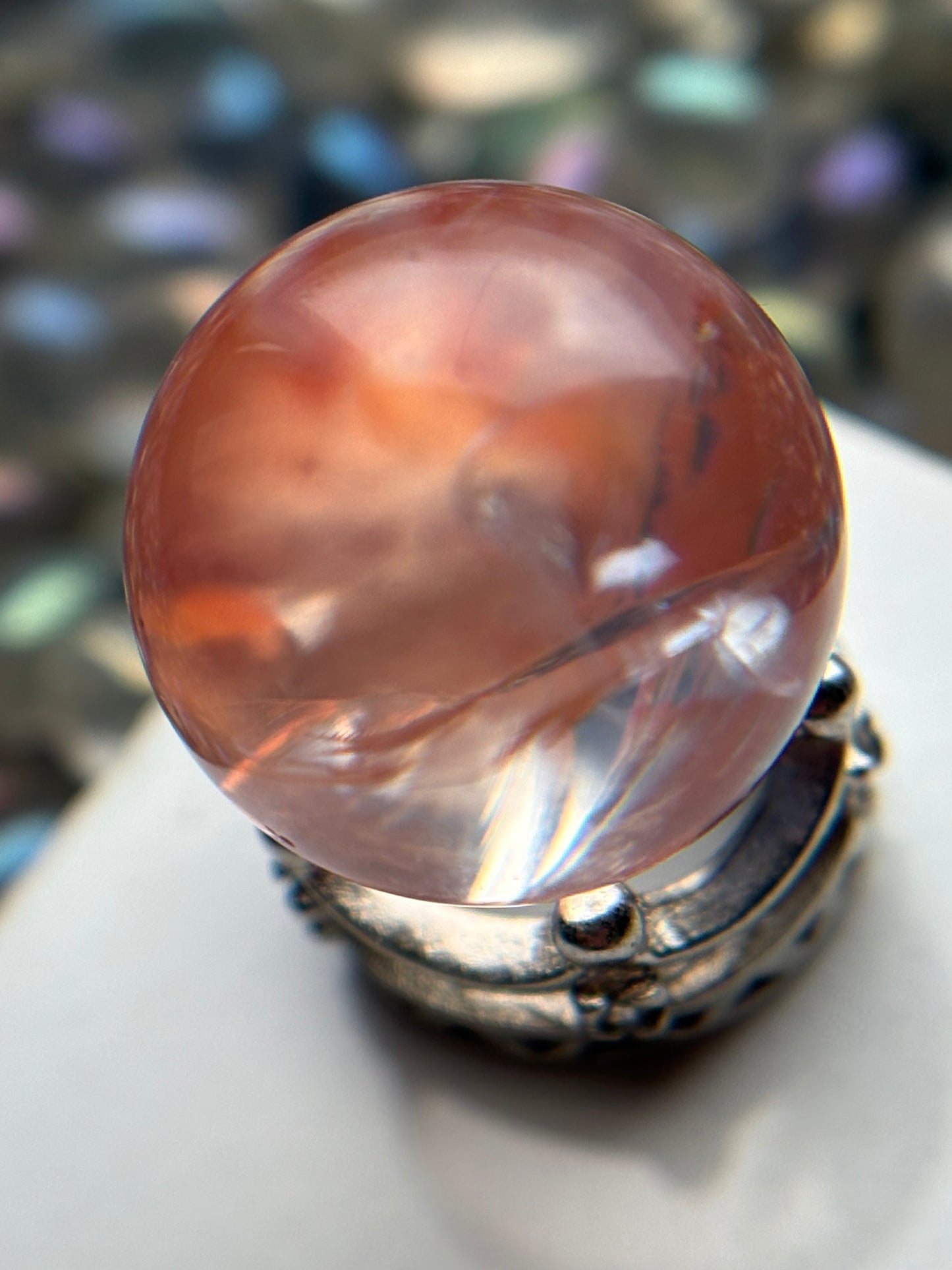 Star Fire Quartz Crystal Gemstone Sphere - Mini (1)