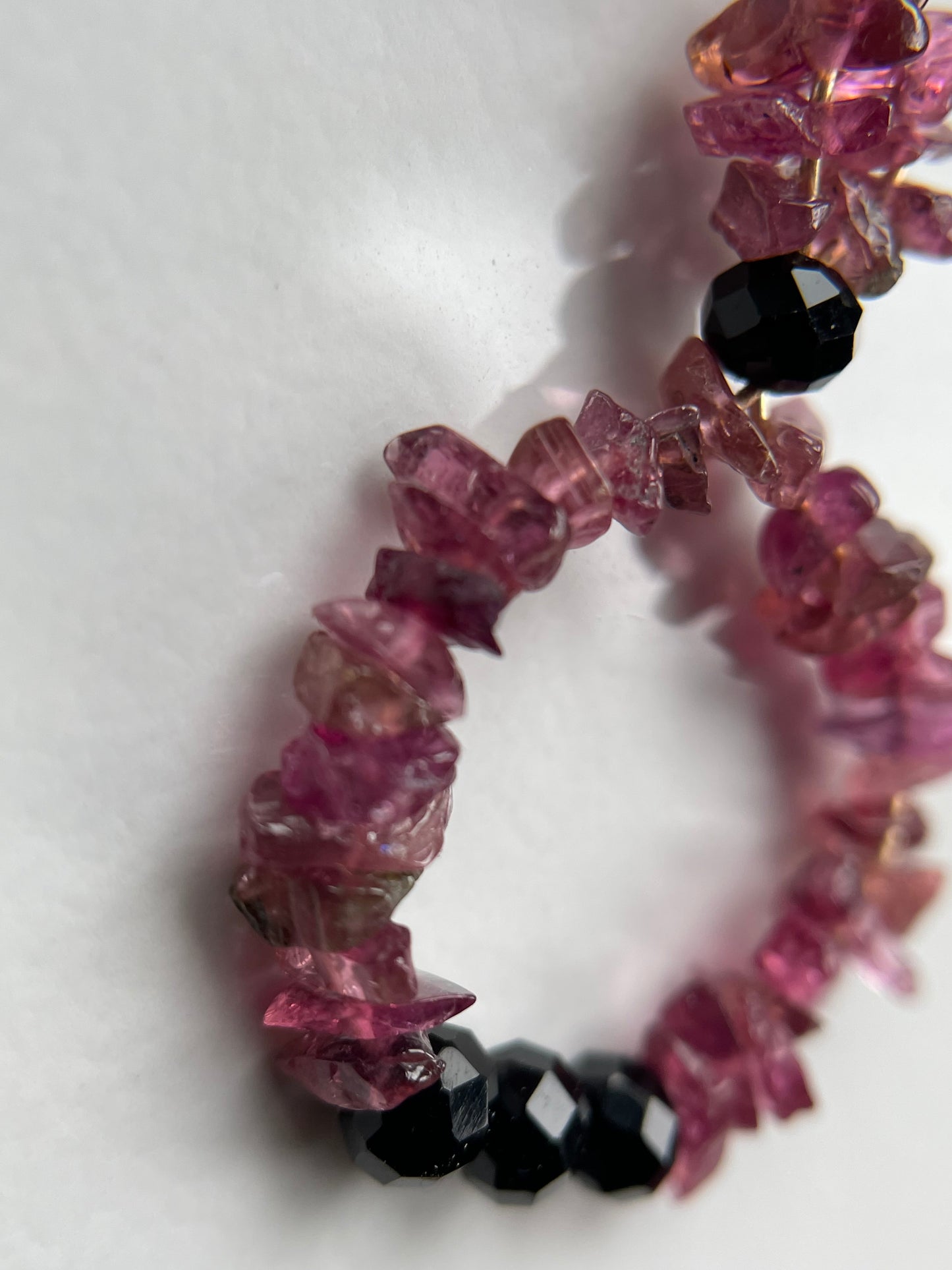 Pink Tourmaline Crystal Gemstone Rough Nugget Heart Necklace