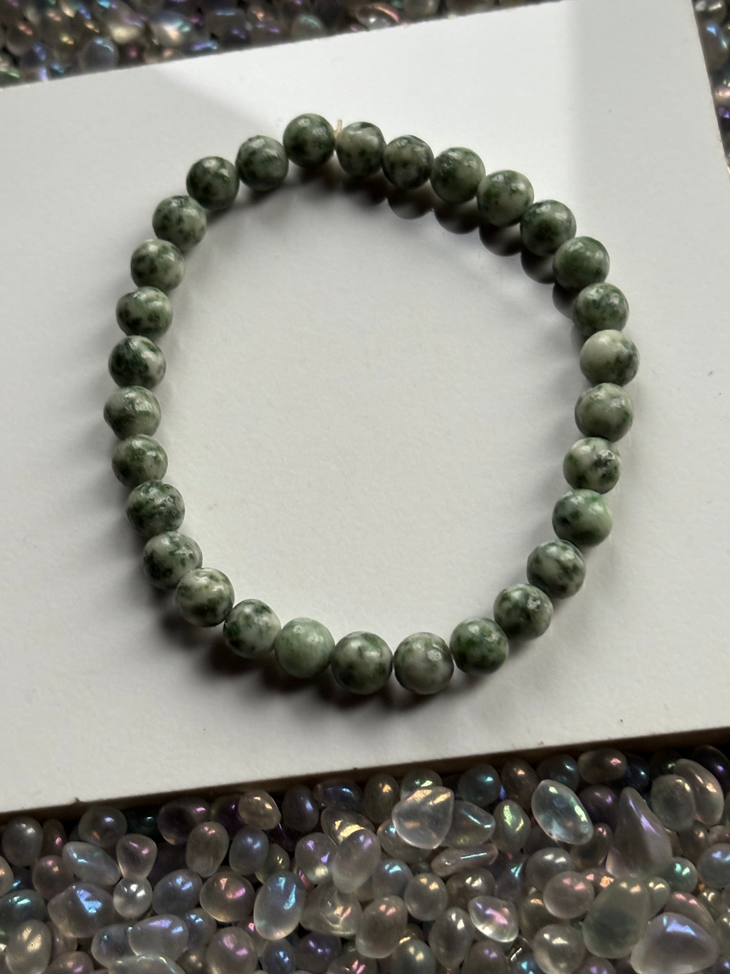 Tree Agate Crystal Gemstone Stretch Bracelet