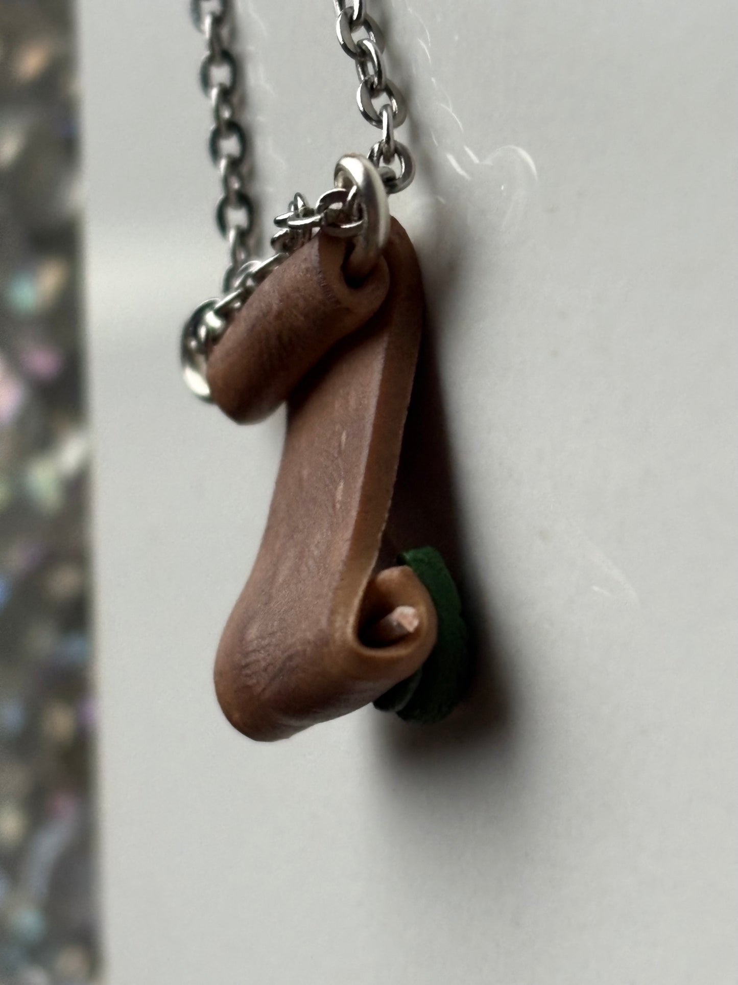 Lady Whistledown Leafy Scroll Pendant Silver Necklace