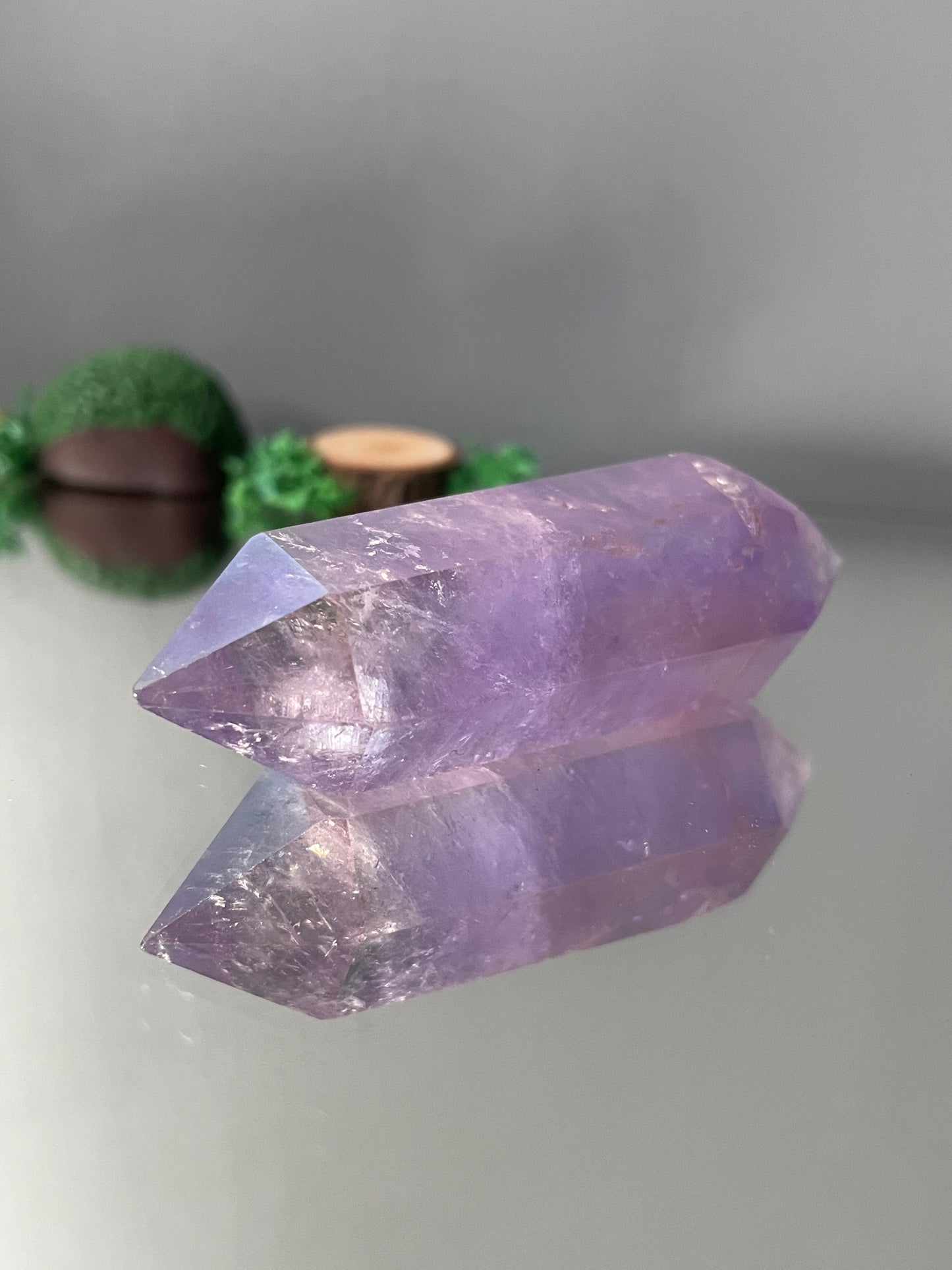Amethyst Aura Gemstone Crystal Double Terminated Point - Small (3)