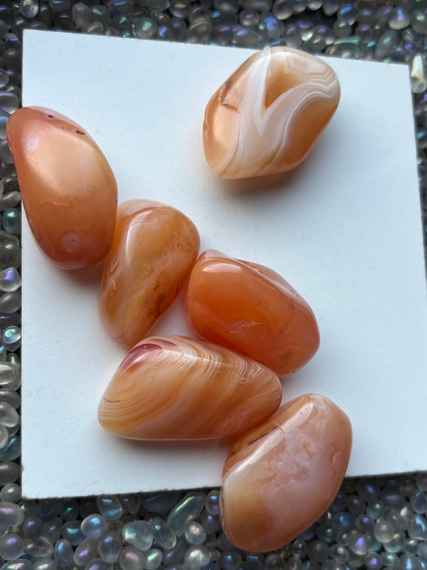 Orange Botswana Agate Tumbled Gemstone Crystal - Large