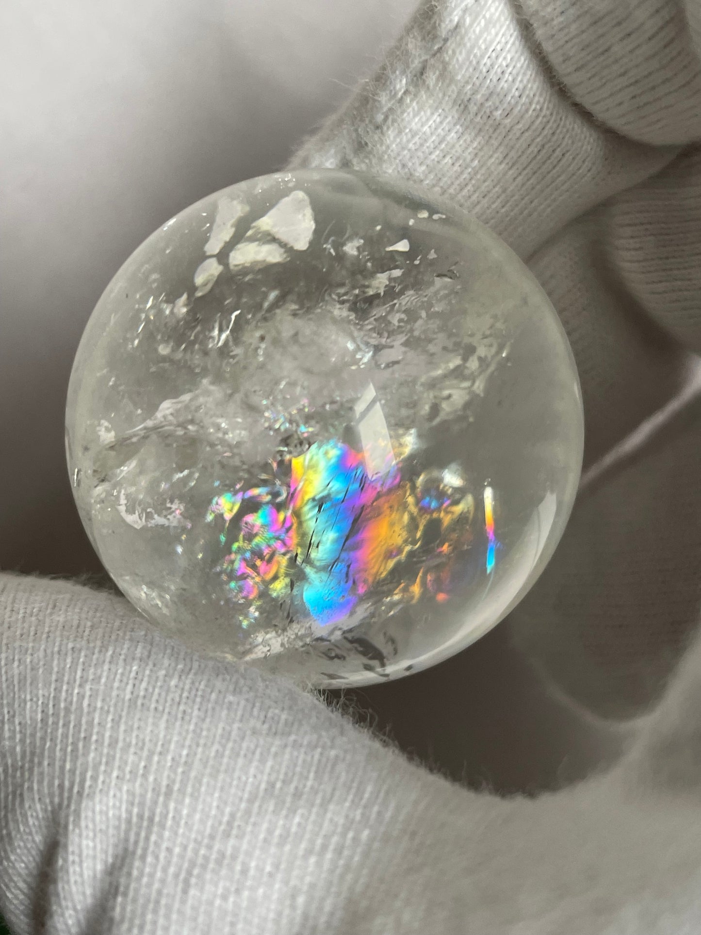 Rainbow Clear Quartz Sphere Gemstone Crystal - M1