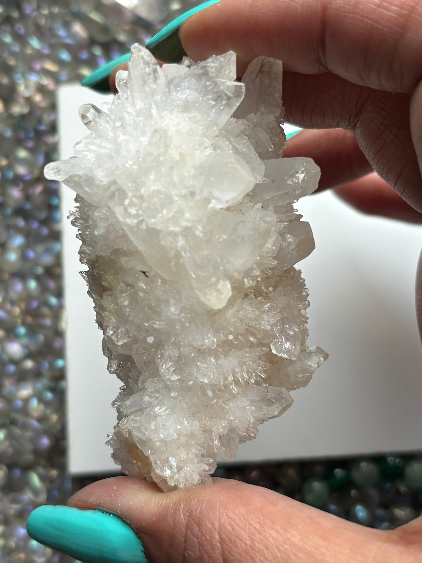 Himalayan Clear Quartz Gemstone Crystal Rough Cluster Specimen (A)