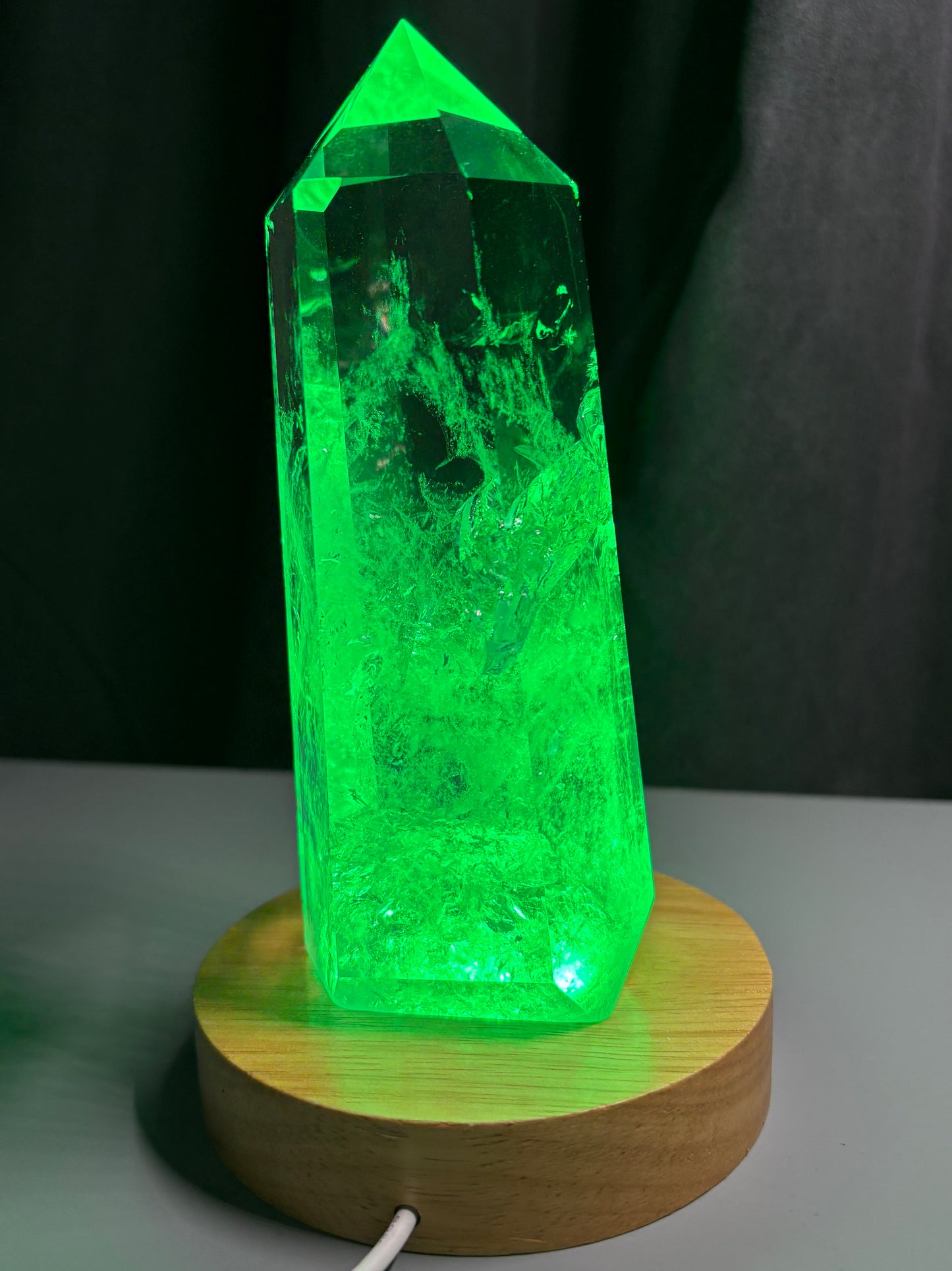 Multicoloured Light USB Wood Base