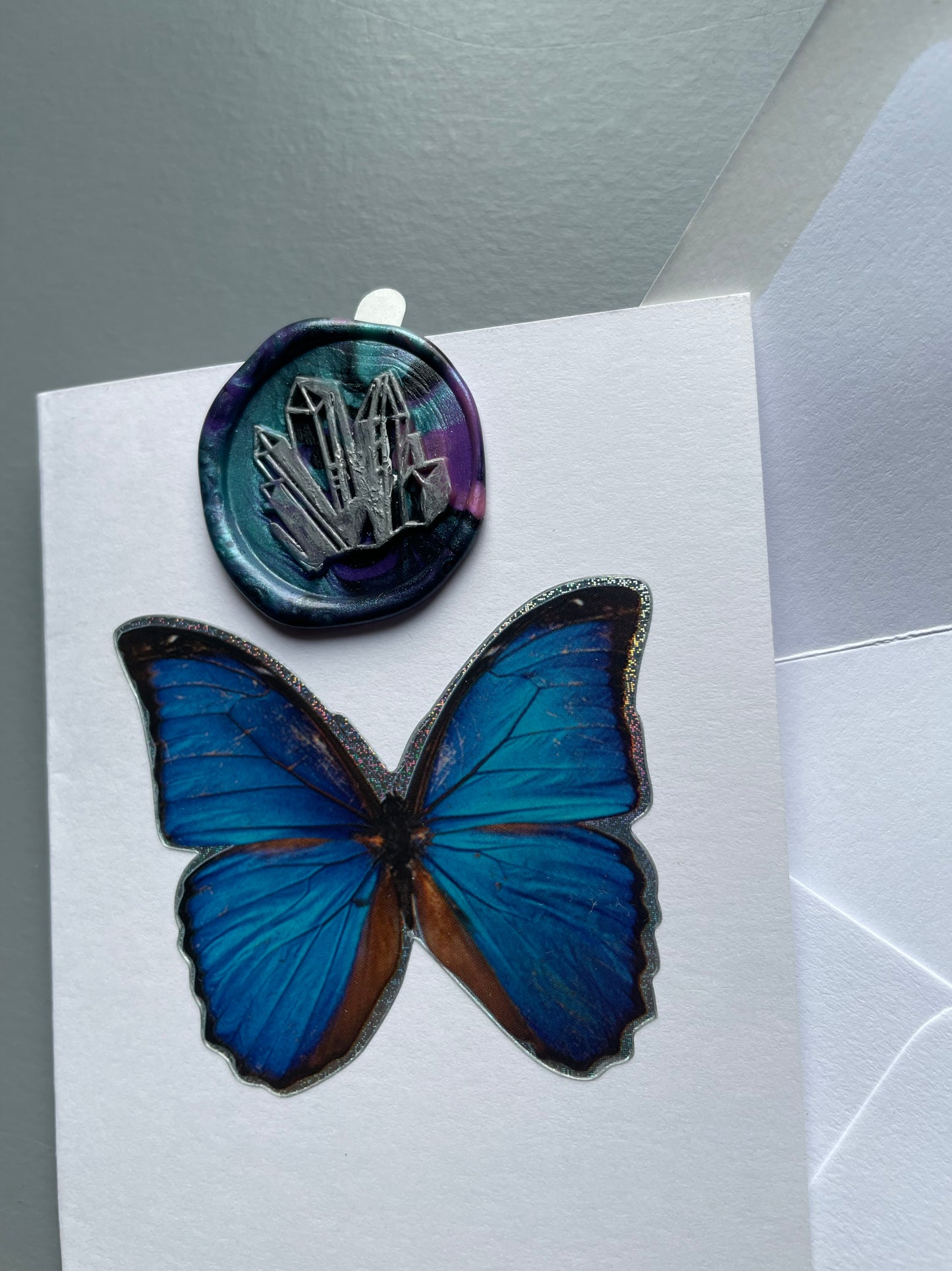 Butterfly Card & Gemstone Crystal Tumbled Stone Gift Set (1)