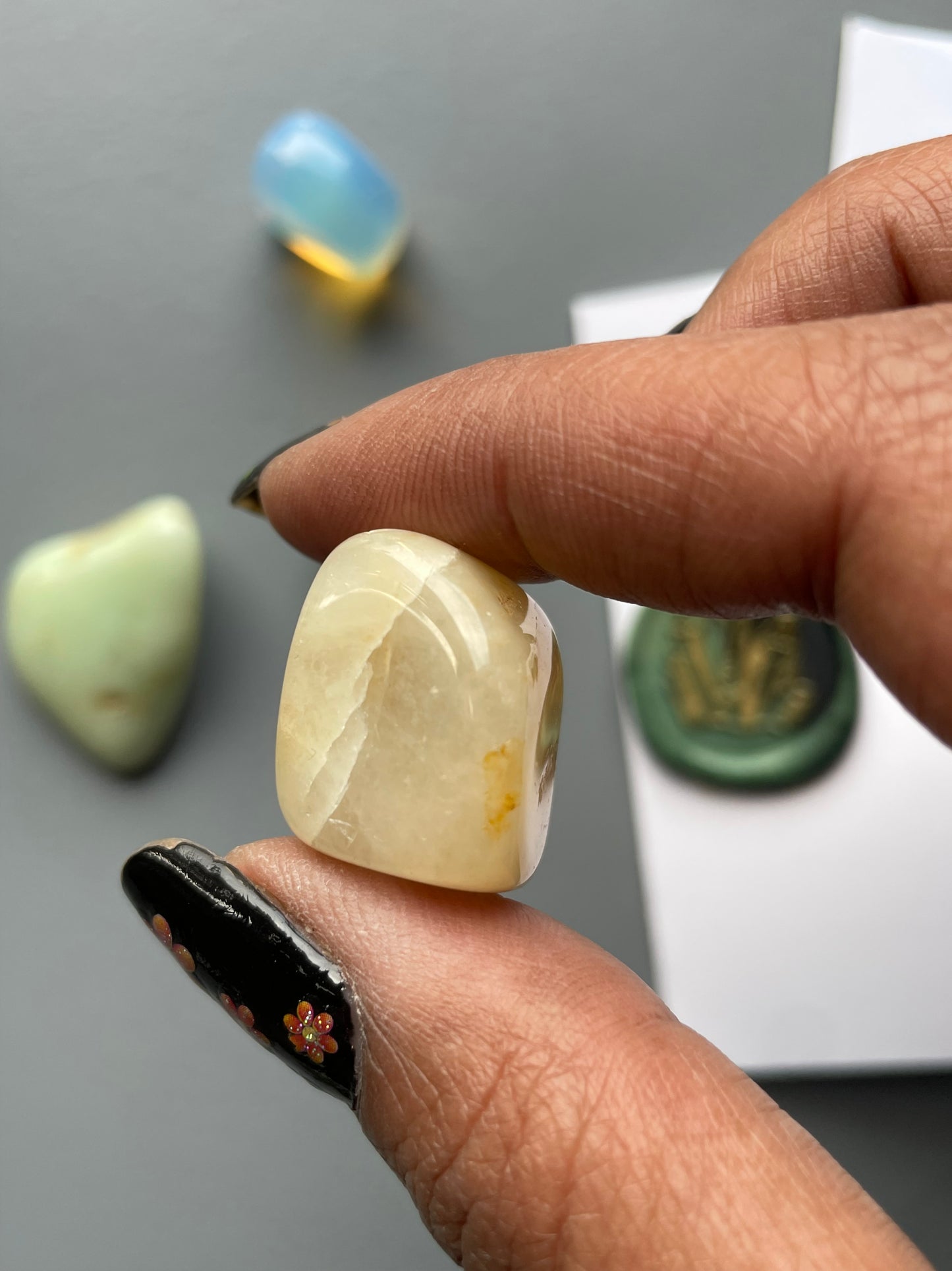 Butterfly Card & Gemstone Crystal Tumbled Stone Gift Set (3)