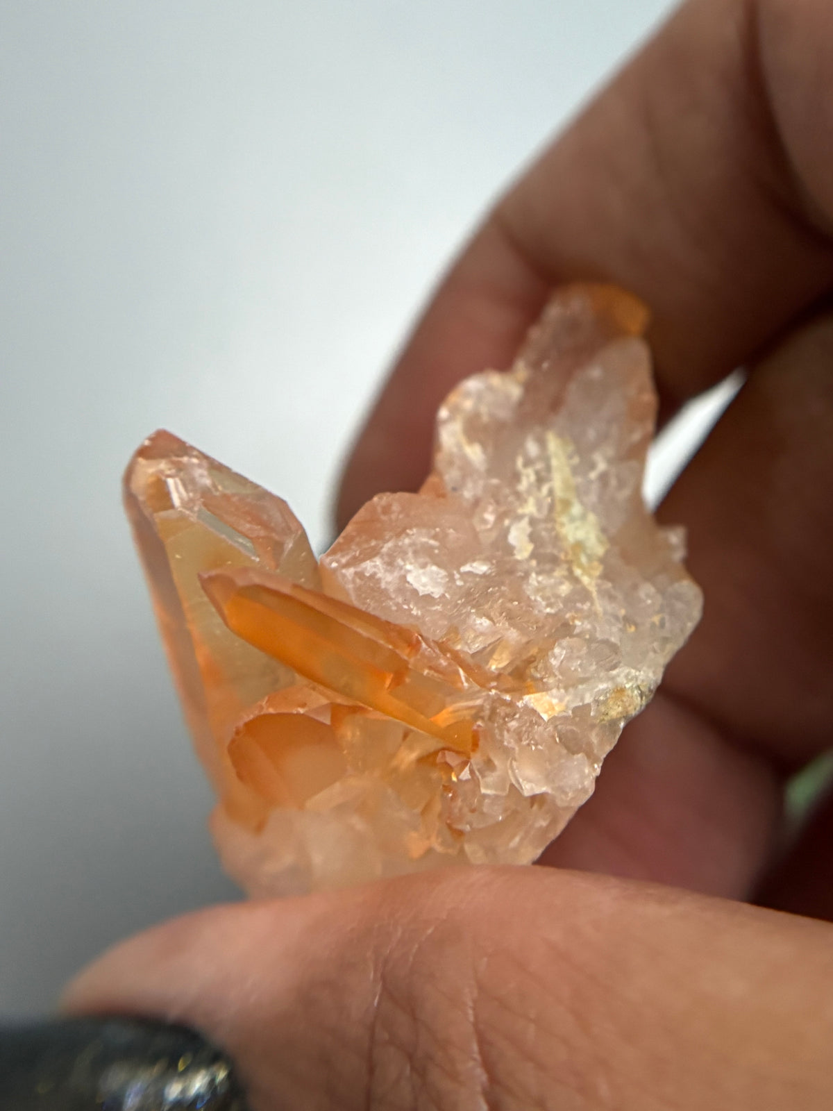 Tangerine Quartz Gemstone Crystal Specimen (1)