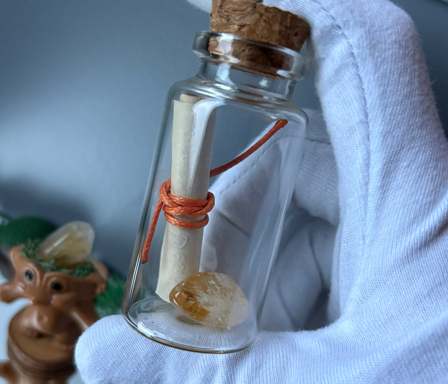 Citrine Crystal Gemstone Troll Gift Set