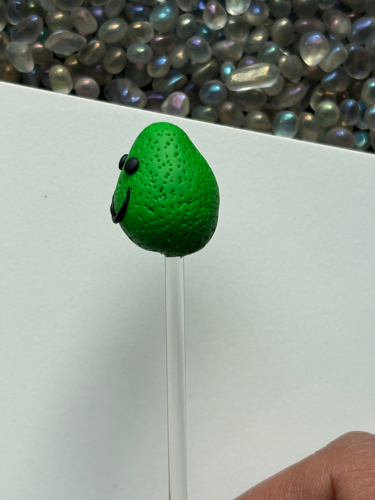 Larry The Lime Clay Art Plant Pot Buddy