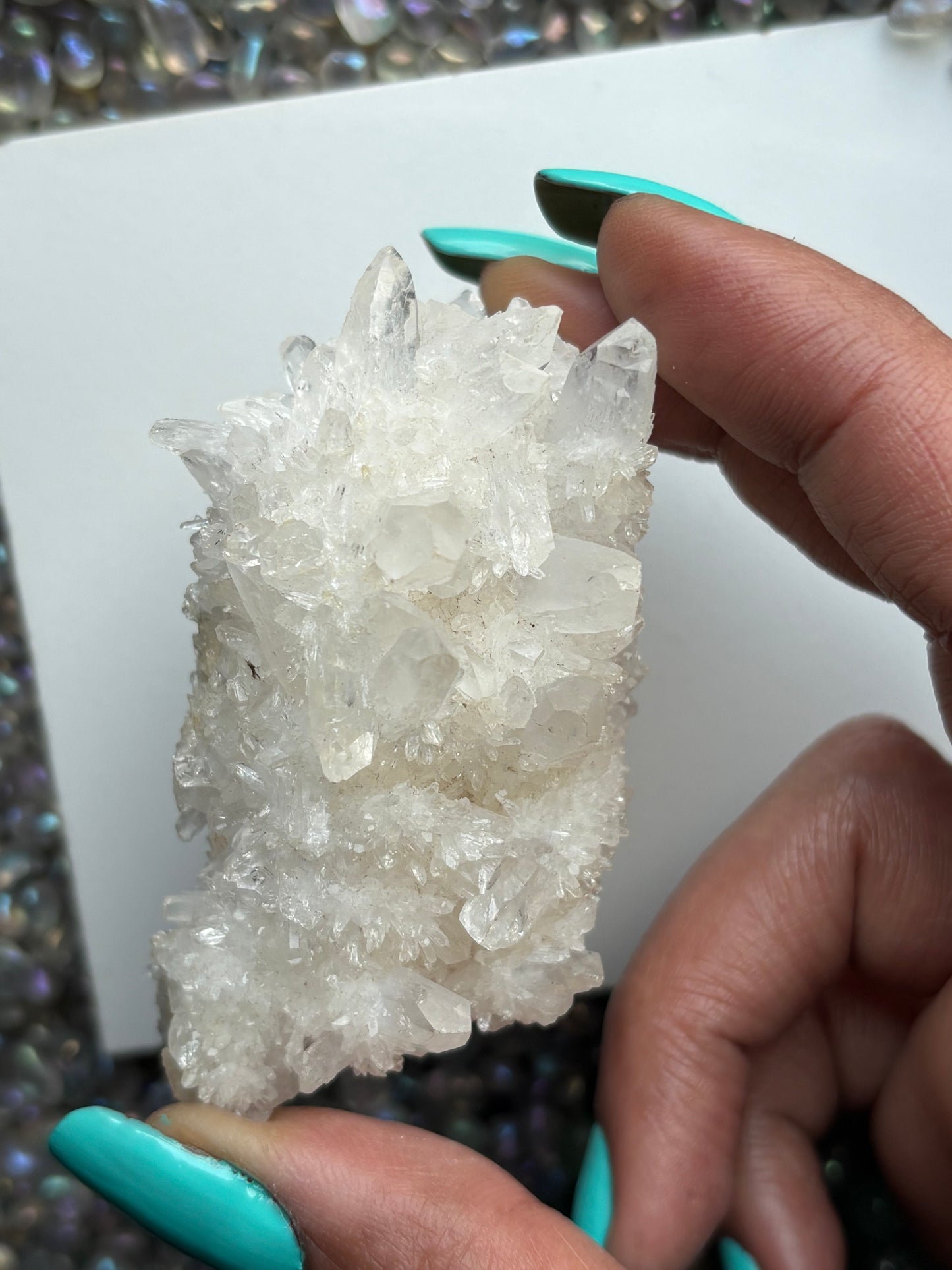 Himalayan Clear Quartz Gemstone Crystal Rough Cluster Specimen (A)