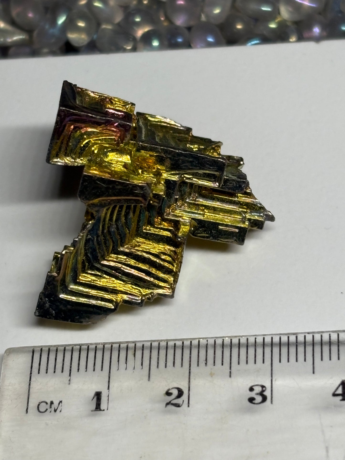 Gold Bismuth Mini Crystal Specimen Metal Art G2