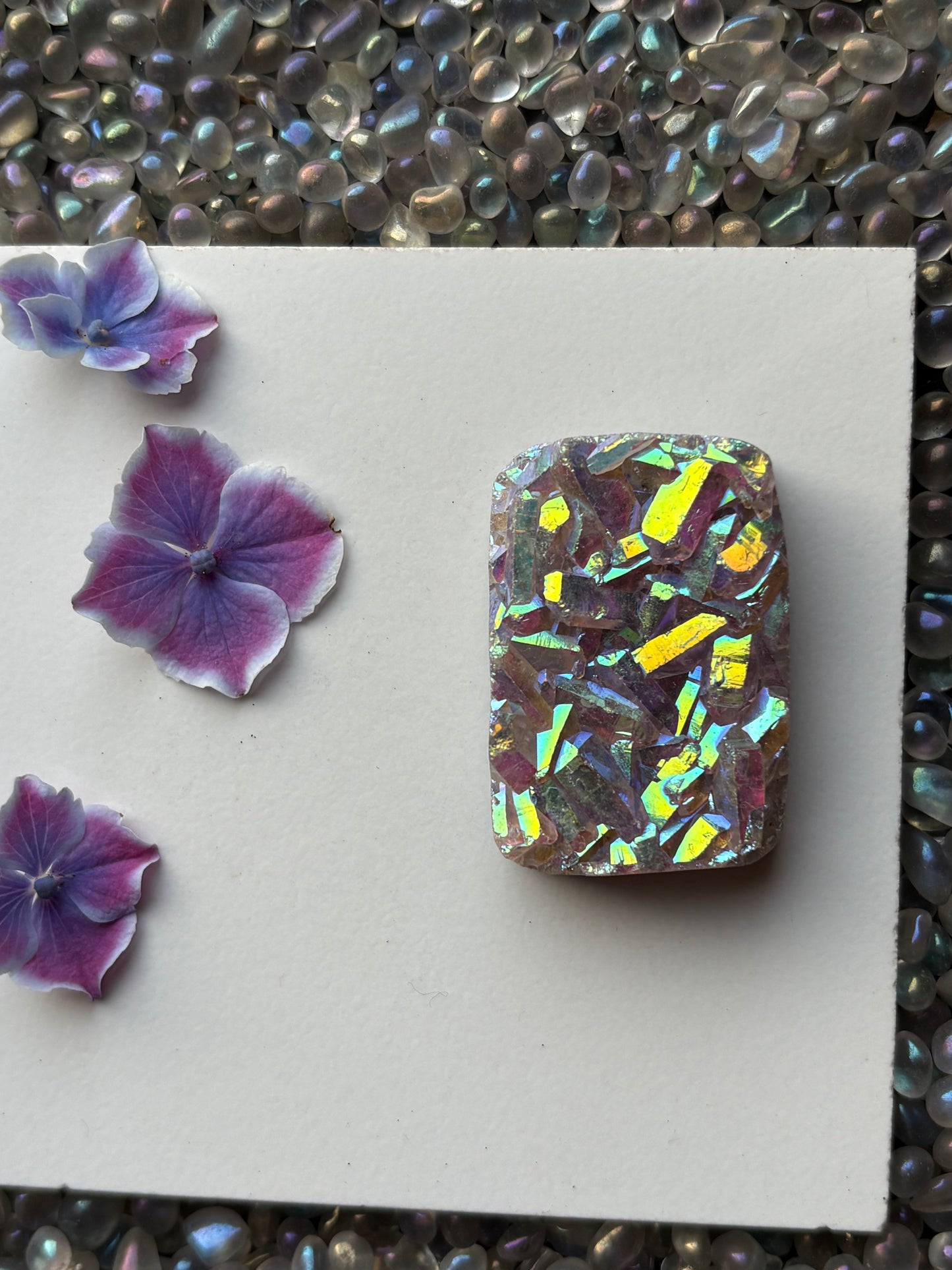 Aura Amethyst Crystal Gemstone Rectangular Cluster (3)
