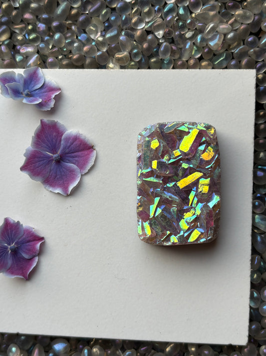 Aura Amethyst Crystal Gemstone Rectangular Cluster (3)