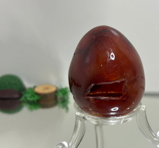 Carnelian Druzy Crystal Gemstone Egg Carving (2)