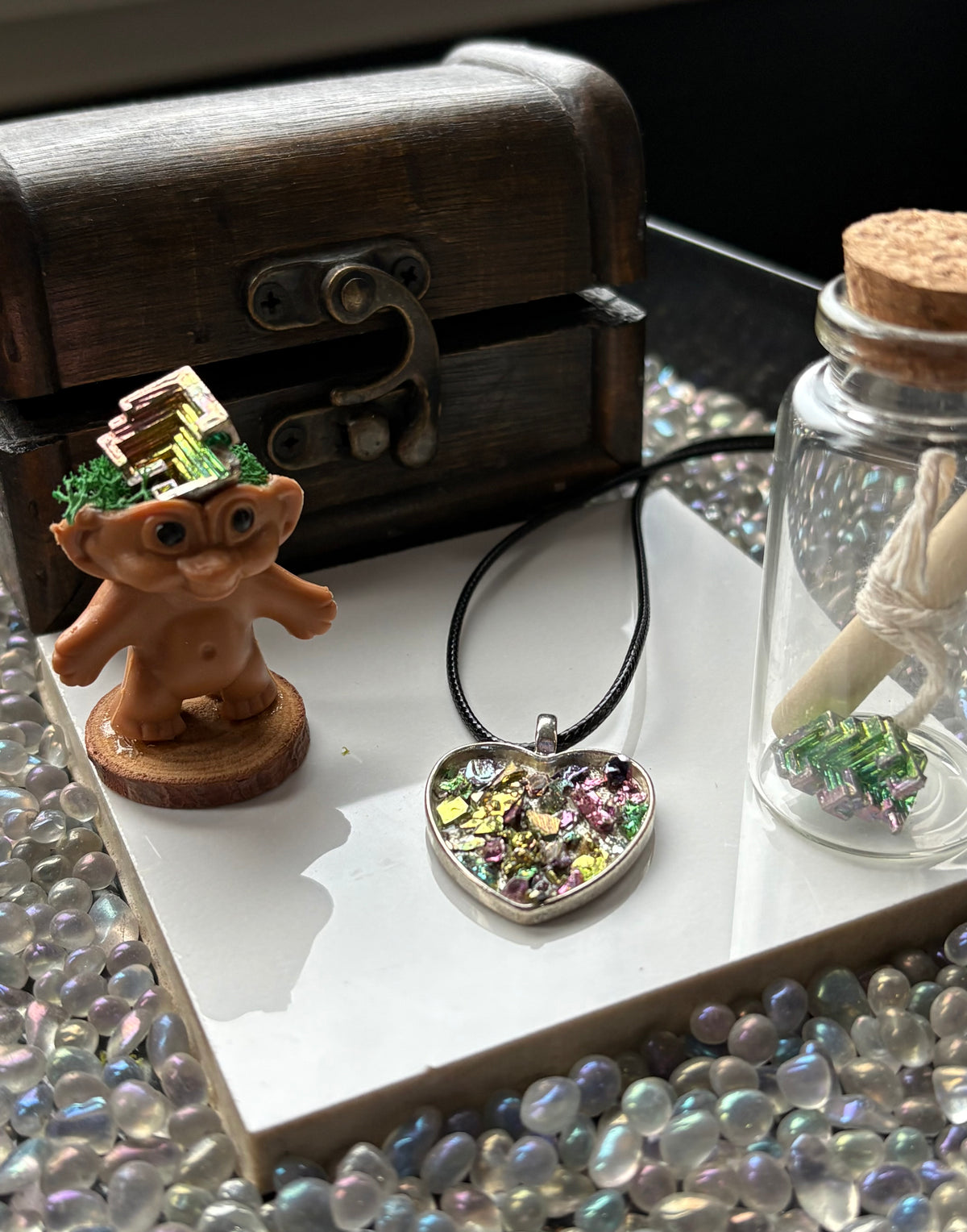 Bismuth Crystal Gemstone Troll Gift Set - Pack A