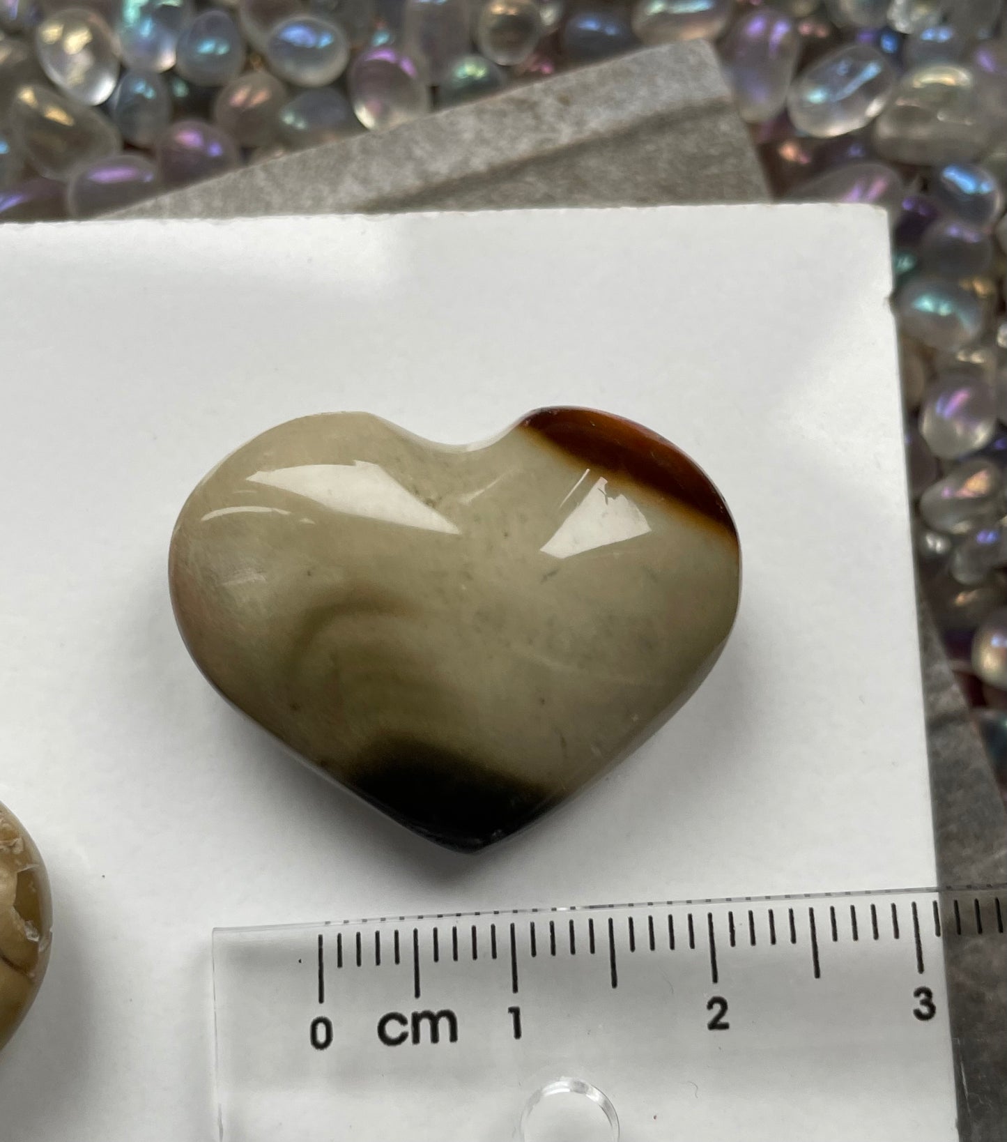 Polychrome Jasper Crystal Gemstone Heart Mini Carving Gift Set (3)