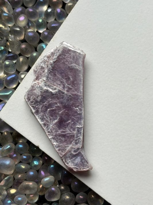 Lepidolite Slice Rough Gemstone Crystal - Small
