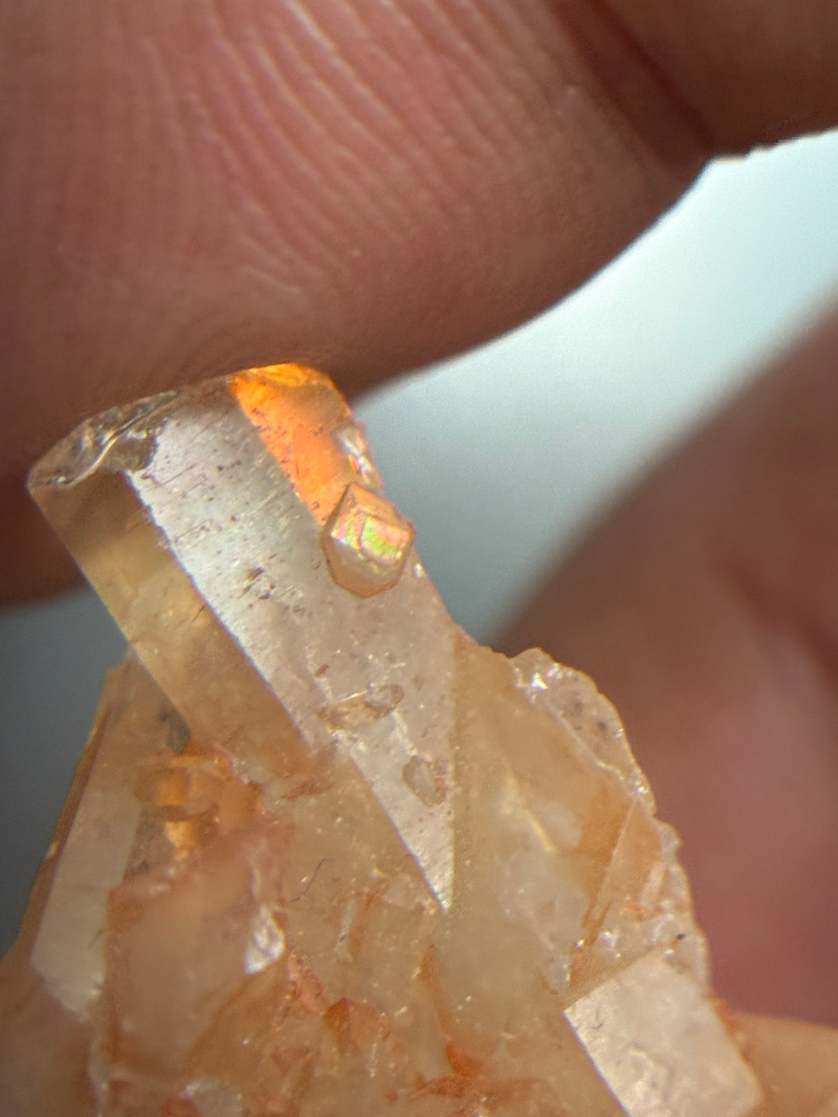 Tangerine Quartz Gemstone Crystal Specimen (1)