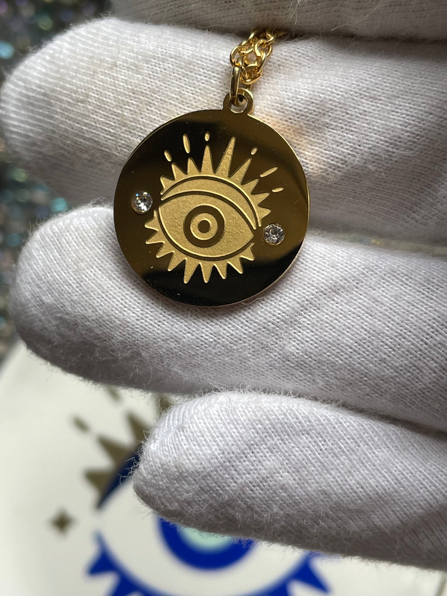 Black Tourmaline & Apatite Evil Eye Dish Protection Gift Set