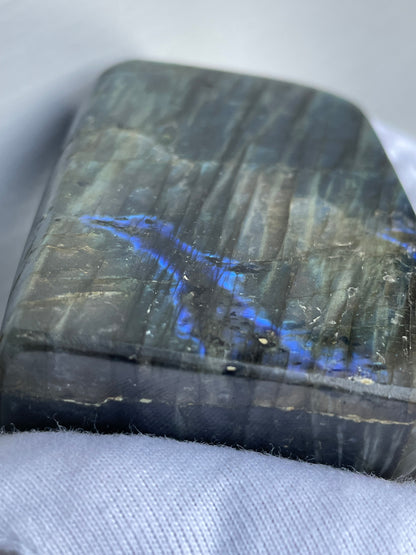 Blue Gold Labradorite Crystal Gemstone Cut Base Freeform (1)