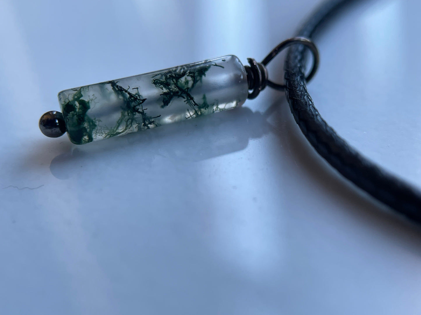 Moss Agate Crystal Gemstone Necklace